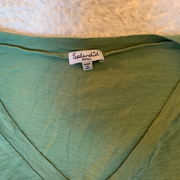 Splendid green t-shirt high low dress - Picture 5 of 5